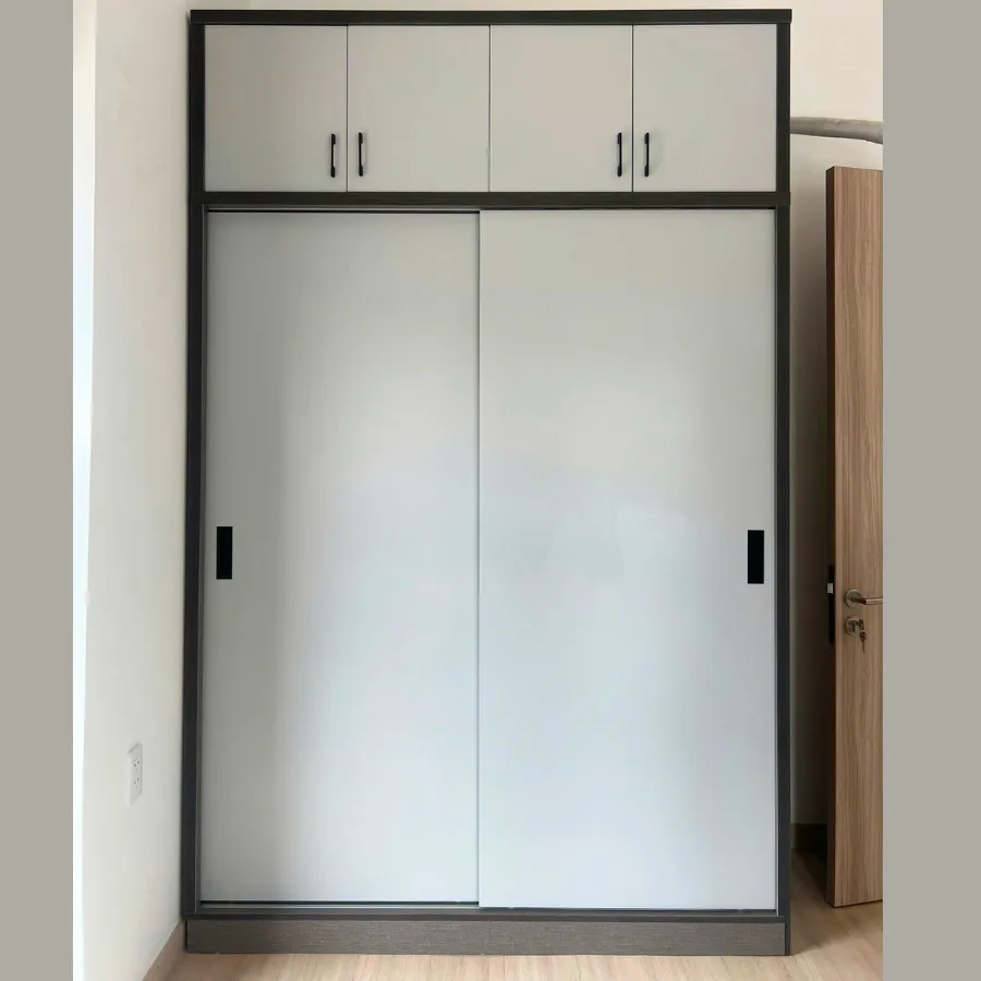 Tủ nhựa cửa lùa màu xám Ecoplast hiện đại