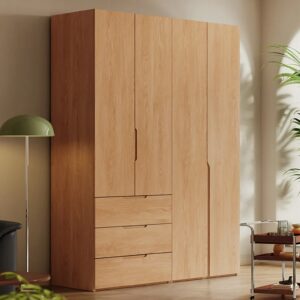 Tủ Áo Gỗ Cao Su Phủ Veneer Sồi Giá Tốt