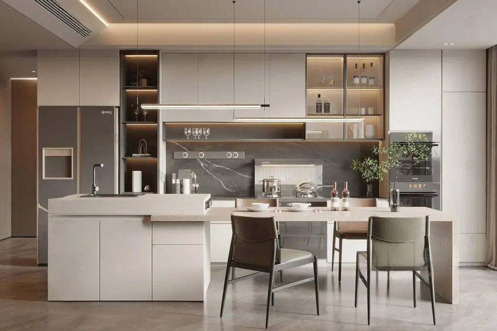 Phong cách tủ bếp hiện đại